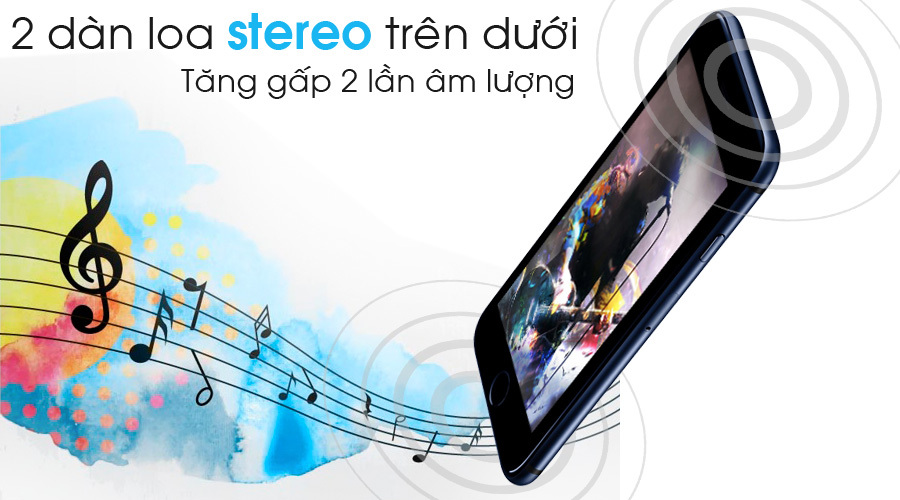 Âm thanh sống động cùng loa stereo