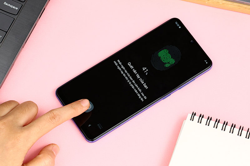 Vị trí đặt cảm biến vân tay trên điện thoại Samsung Galaxy A31 Vị trí đặt cảm biến vân tay trên điện thoại Samsung Galaxy A31