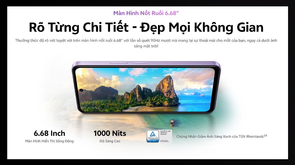 Màn hình 6.68 inch 90 Hz của vivo Y21d 6GB/128GB giúp cuộn lướt mượt mà, hạn chế mỏi mắt, thoải mái sử dụng dài lâu Màn hình 6.68 inch 90 Hz của vivo Y21d 6GB/128GB giúp cuộn lướt mượt mà, hạn chế mỏi mắt, thoải mái sử dụng dài lâu