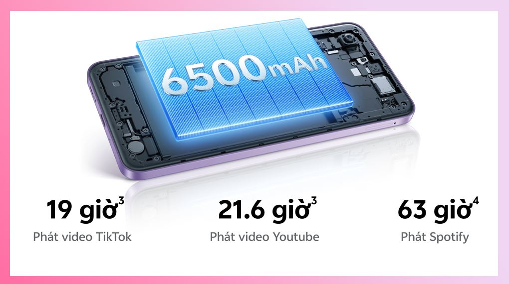vivo Y21d 6GB/128GB sở hữu pin 6500 mAh, giúp bạn yên tâm sử dụng điện thoại suốt cả ngày dài với các tác vụ nặng vivo Y21d 6GB/128GB sở hữu pin 6500 mAh, giúp bạn yên tâm sử dụng điện thoại suốt cả ngày dài với các tác vụ nặng