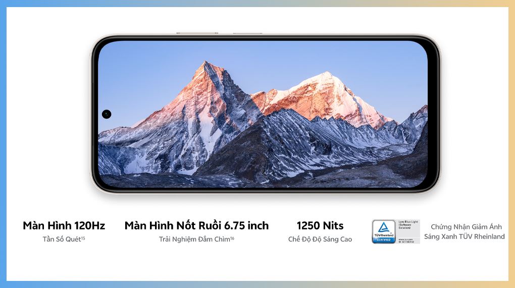 vivo Y31d có màn hình 6.75 inch và hiển thị 1 tỷ màu giúp hình ảnh trông tự nhiên, đáp ứng tốt nhu cầu xem phim và giải trí